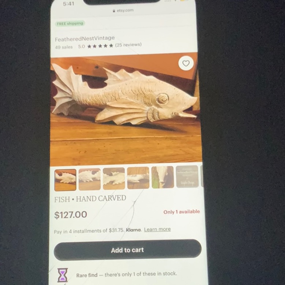 Hand wood card fish
